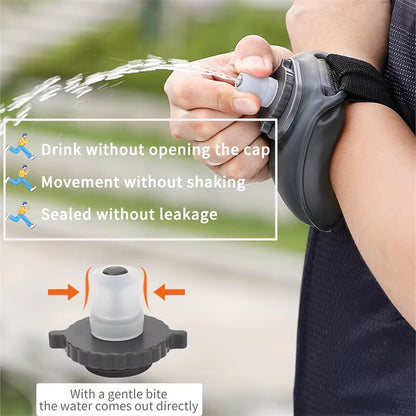 Stay Hydrated on the Go: Adjustable Outdoor Portable Running Wrist Water Bottle for Fitness Enthusiasts