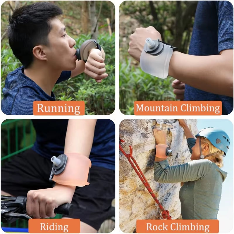Stay Hydrated on the Go: Adjustable Outdoor Portable Running Wrist Water Bottle for Fitness Enthusiasts