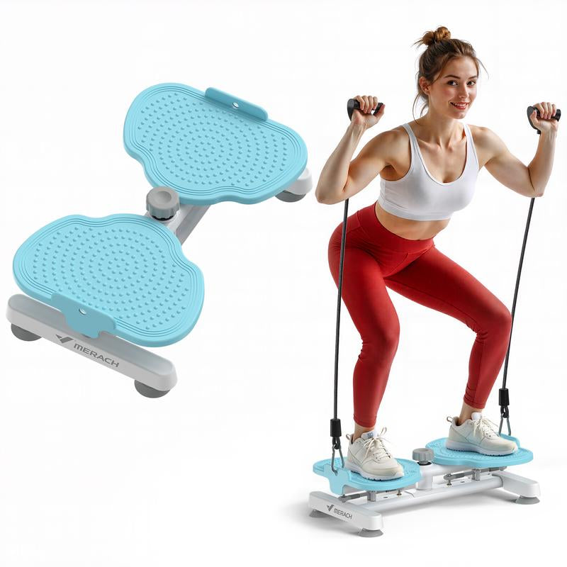 Merach Waist Twist Machine Toned Abs Waist Twister Can Stand with Feet Apart Double Non-Slip No Noise Use Exercise Equipment Abdominal Roller Workout