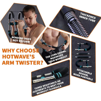 Transform Your Workout with the HOTWAVE Adjustable Arm Trainer - Ultimate Chest and Shoulder Muscle Builder for Home Fitness