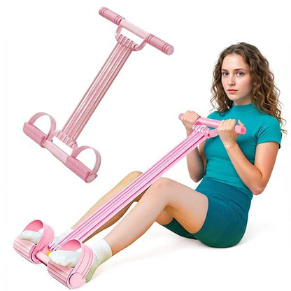 Transform Your Fitness Routine with the Multifunction Tension Rope - 8-Tube Elastic Yoga Pedal Puller for Full-Body Workouts at Home!