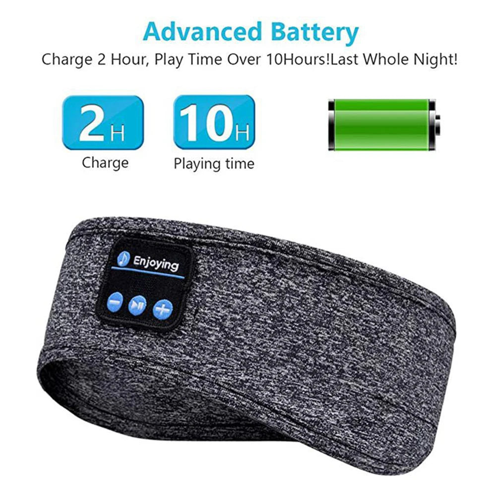 Experience Ultimate Comfort with Bluetooth-Compatible Sports Sleeping Headband - Wireless Headphones & Eye Mask Combination