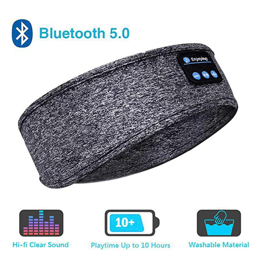 Experience Ultimate Comfort with Bluetooth-Compatible Sports Sleeping Headband - Wireless Headphones & Eye Mask Combination