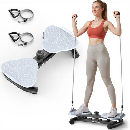 Merach Waist Twist Machine Toned Abs Waist Twister Can Stand with Feet Apart Double Non-Slip No Noise Use Exercise Equipment Abdominal Roller Workout