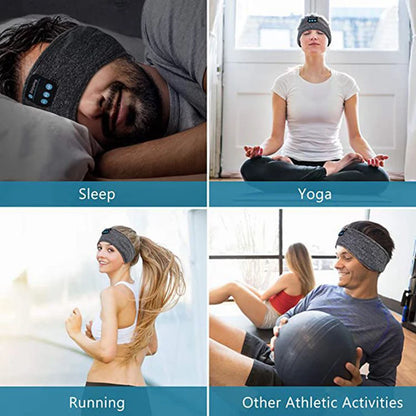 Experience Ultimate Comfort with Bluetooth-Compatible Sports Sleeping Headband - Wireless Headphones & Eye Mask Combination