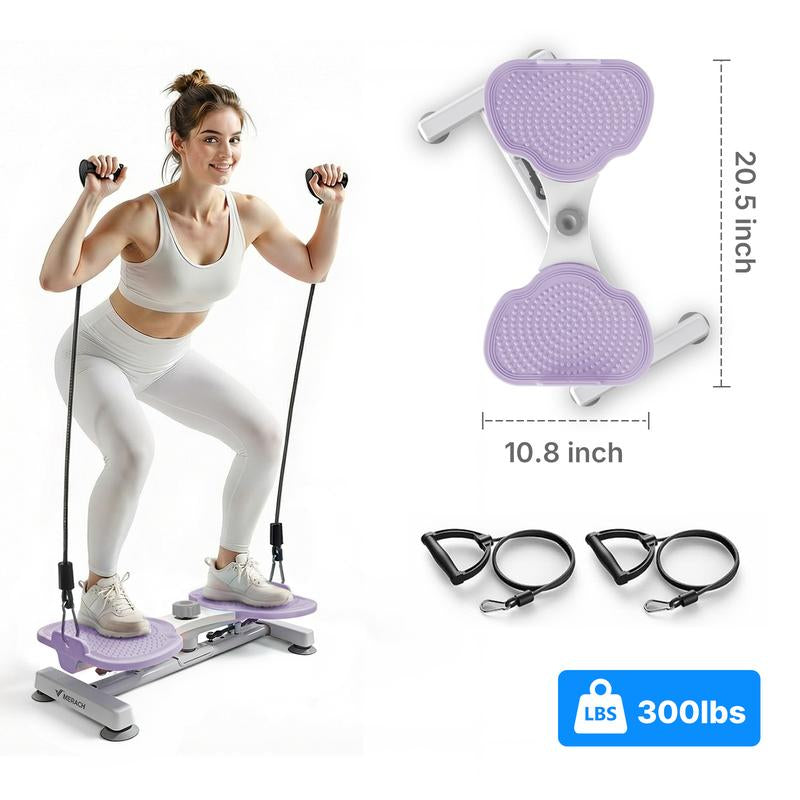 Merach Waist Twist Machine Toned Abs Waist Twister Can Stand with Feet Apart Double Non-Slip No Noise Use Exercise Equipment Abdominal Roller Workout